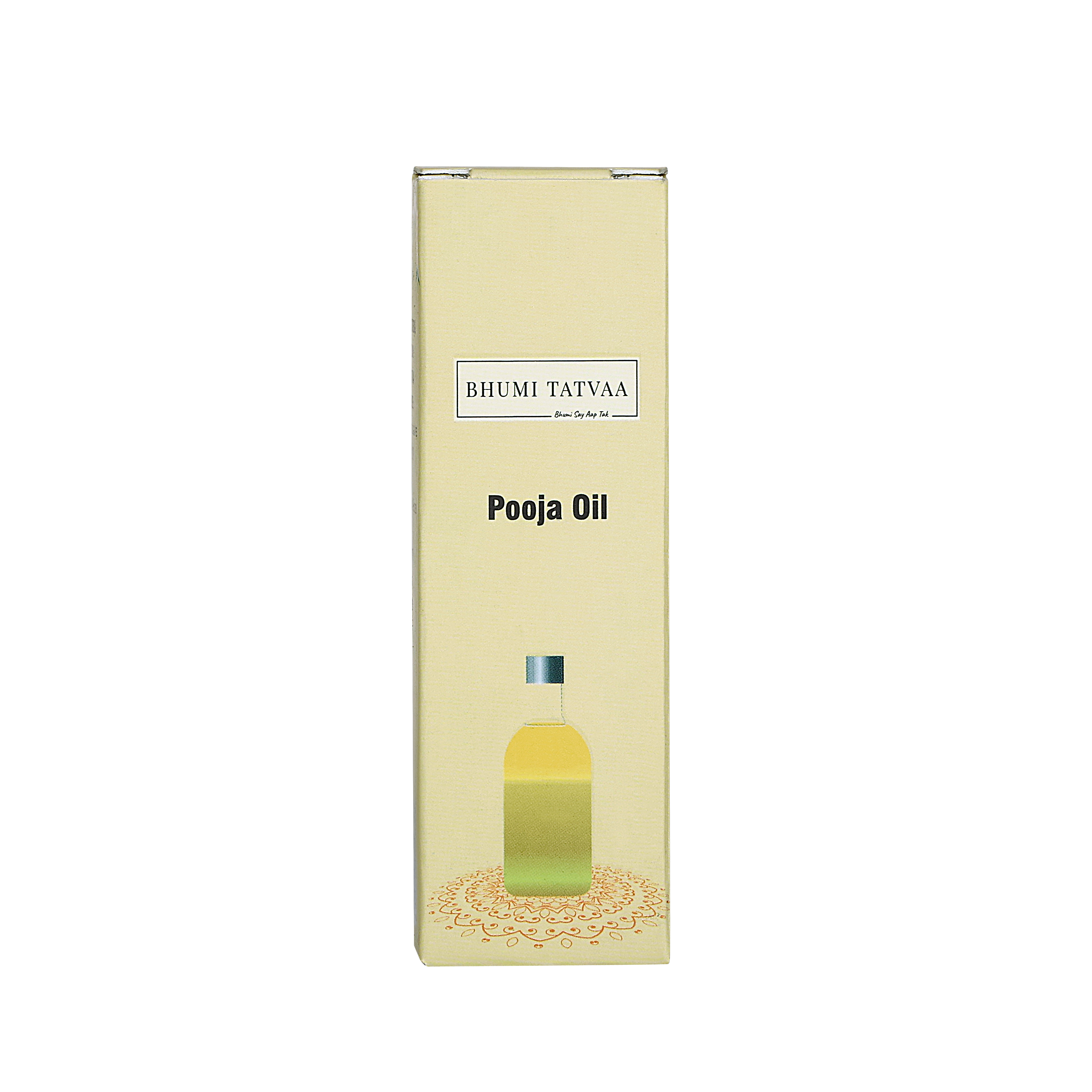 Bhumi Tatvaa Pure Pooja Oil for Diya (50ml) | Long-Lasting, Smokeless Lamp Oil for Daily Puja, Mandir & Festive Rituals