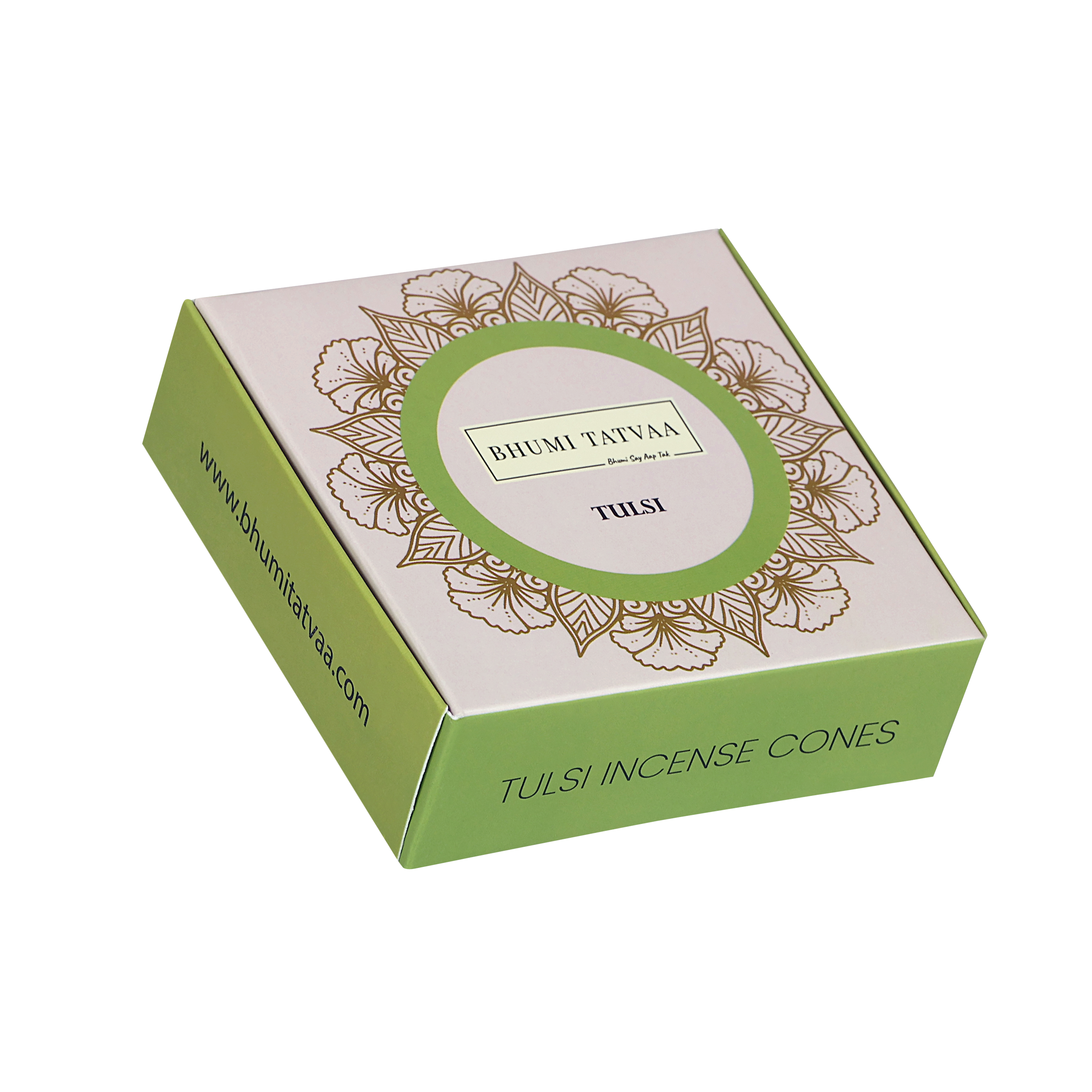 Bhumi Tatvaa Tulsi Dhoop Cones Side View