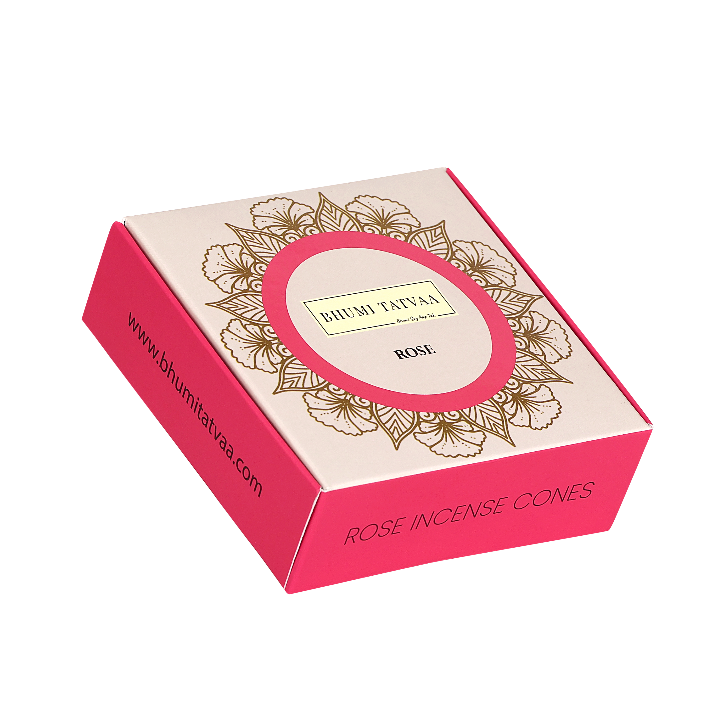 Rose Incense Cones – 40 Cones Pack | Bhumi Tatvaa