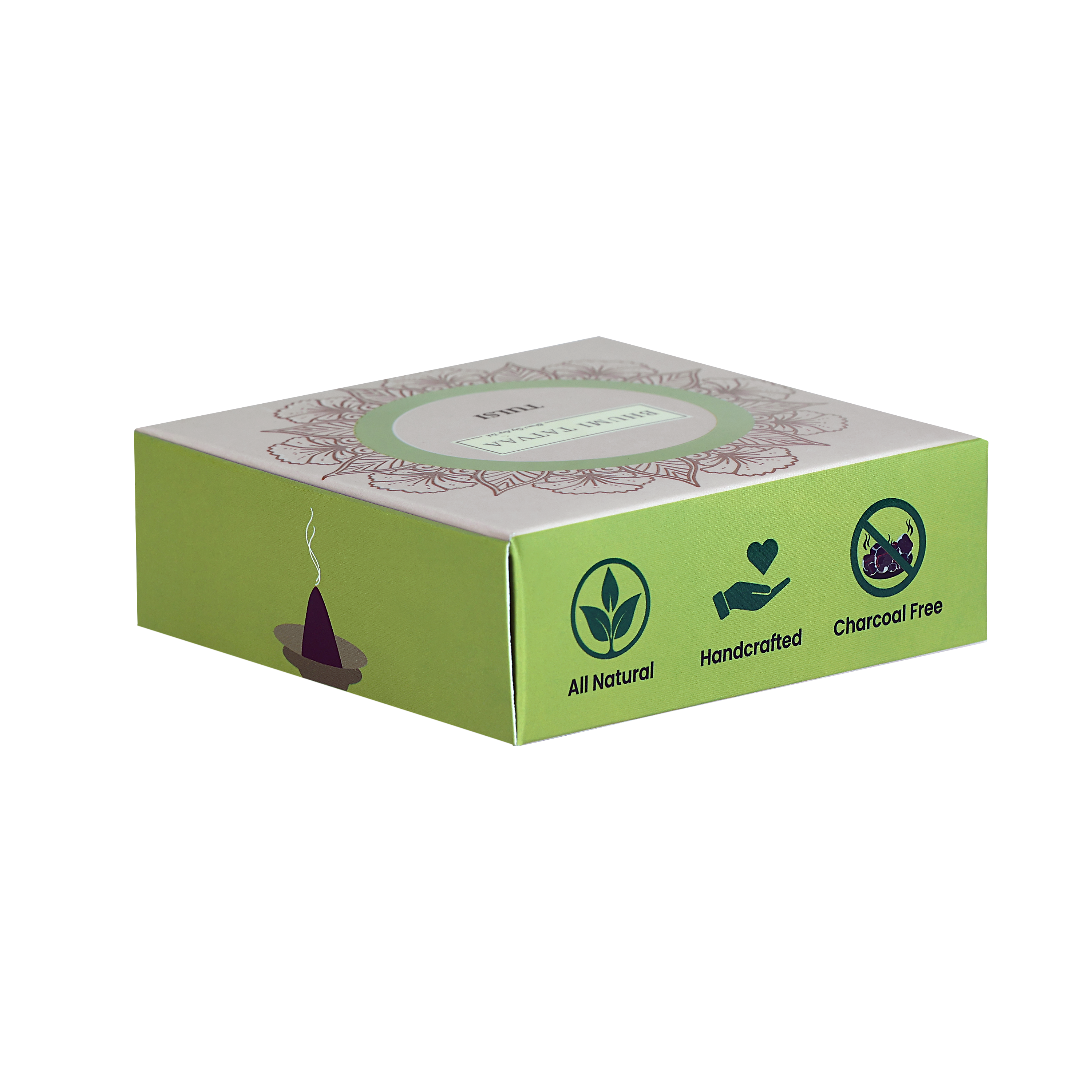 Bhumi Tatvaa Tulsi Dhoop Cones Side View