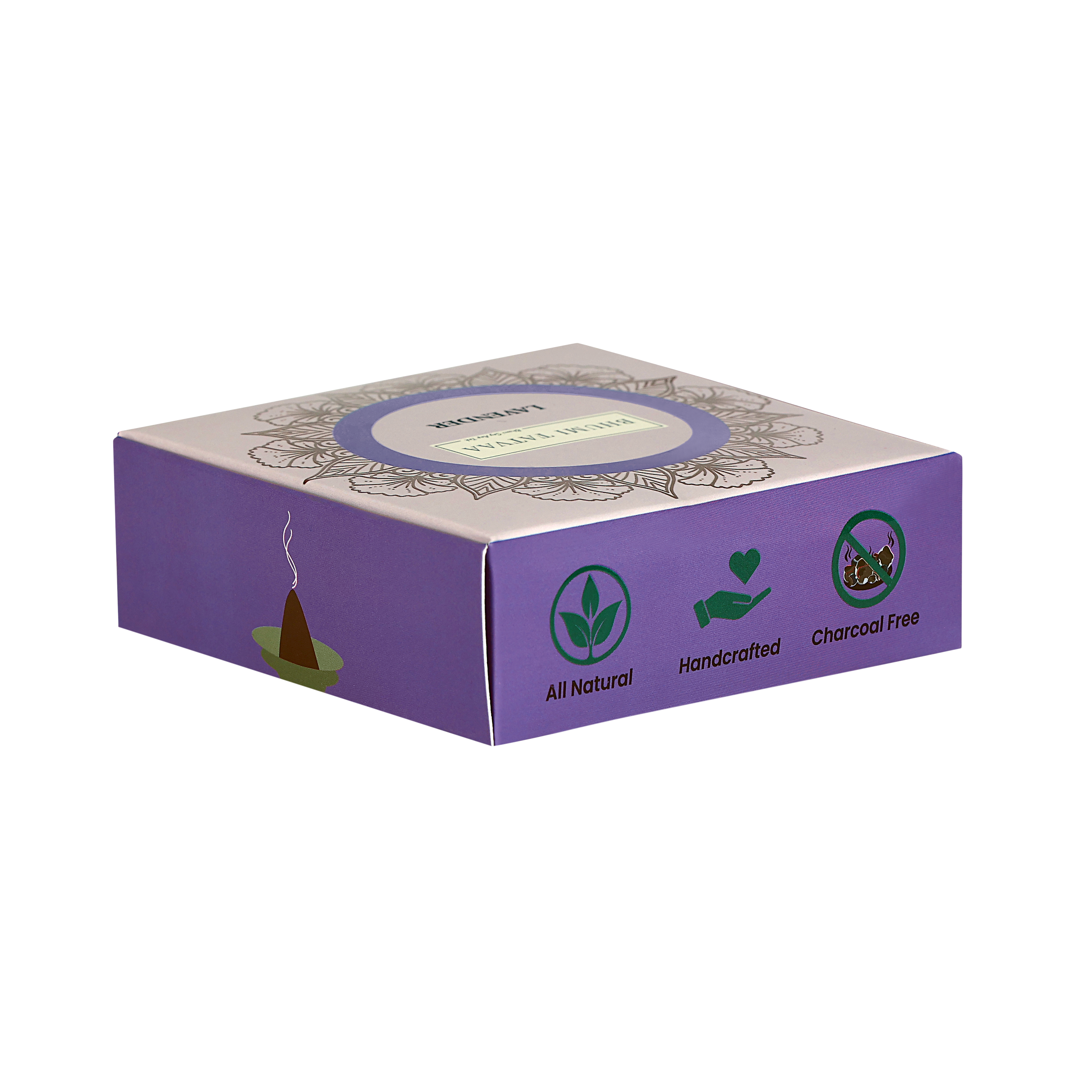 Lavender Incense Cones – 40 Cones Pack | Bhumi Tatvaa