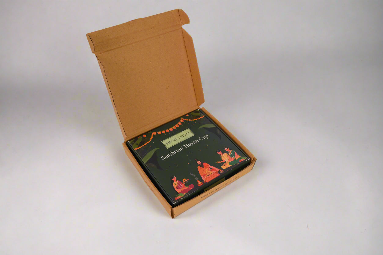 Sambrani Havan Cups – 15 Cups with Stand | Bhumi Tatvaa