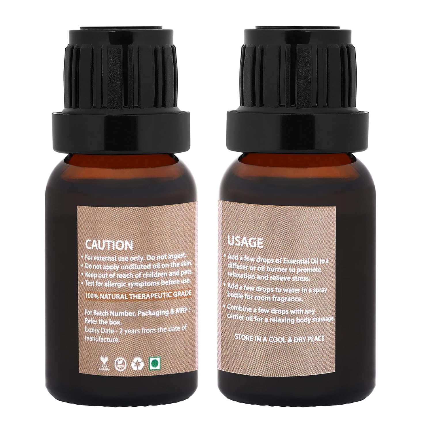 Bhumi Tatvaa Lavender & Sandalwood Essential Oil | Pure Aromatic Oil for Relaxing Fragrance | Ideal for Diffusers, Massage & Everyday Use | Natural Lavender & Sandalwood Scent - Pack of 2 - 15ml Each