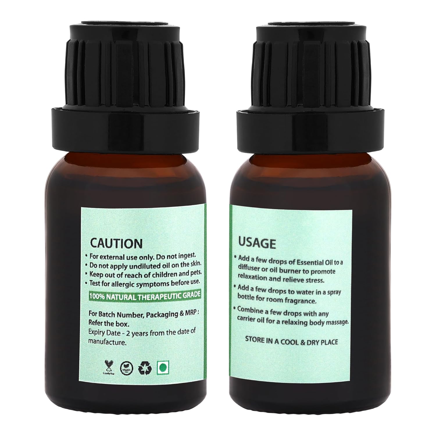 Bhumi Tatvaa Tea Tree Essential Oil | Pure Aromatic Oil for Relaxing Fragrance | Ideal for Diffusers, Massage, and Everyday Use | Natural Tea Tree Scent - Pack of 2 - 15ml Each